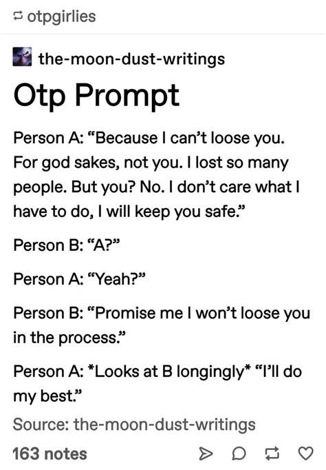 Just roll with it. . Otp prompts masterlist
